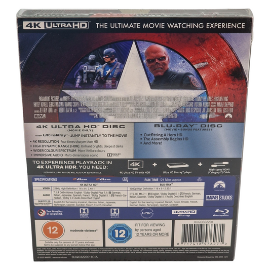Captain America : First Avenger (2011) – SteelBook Mondo X 4K Ultra HD + Blu-ray – Zone libre + Zone B – vue 3