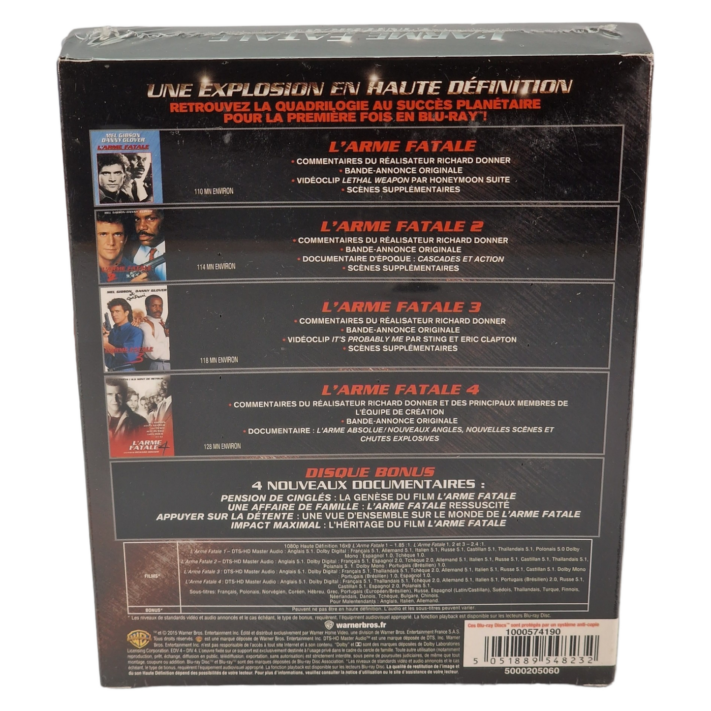 L'Arme Fatale L'Intégrale 4 Films DigiPack L'Intégrale Édition Limitée Zone B