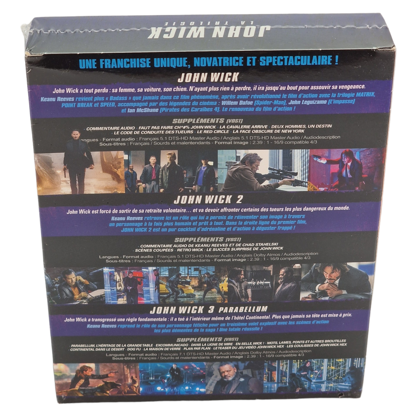 John Wick : Chapitres 1-3 Blu-ray 3 films Keanu Reeves , Laurence Fishburne B