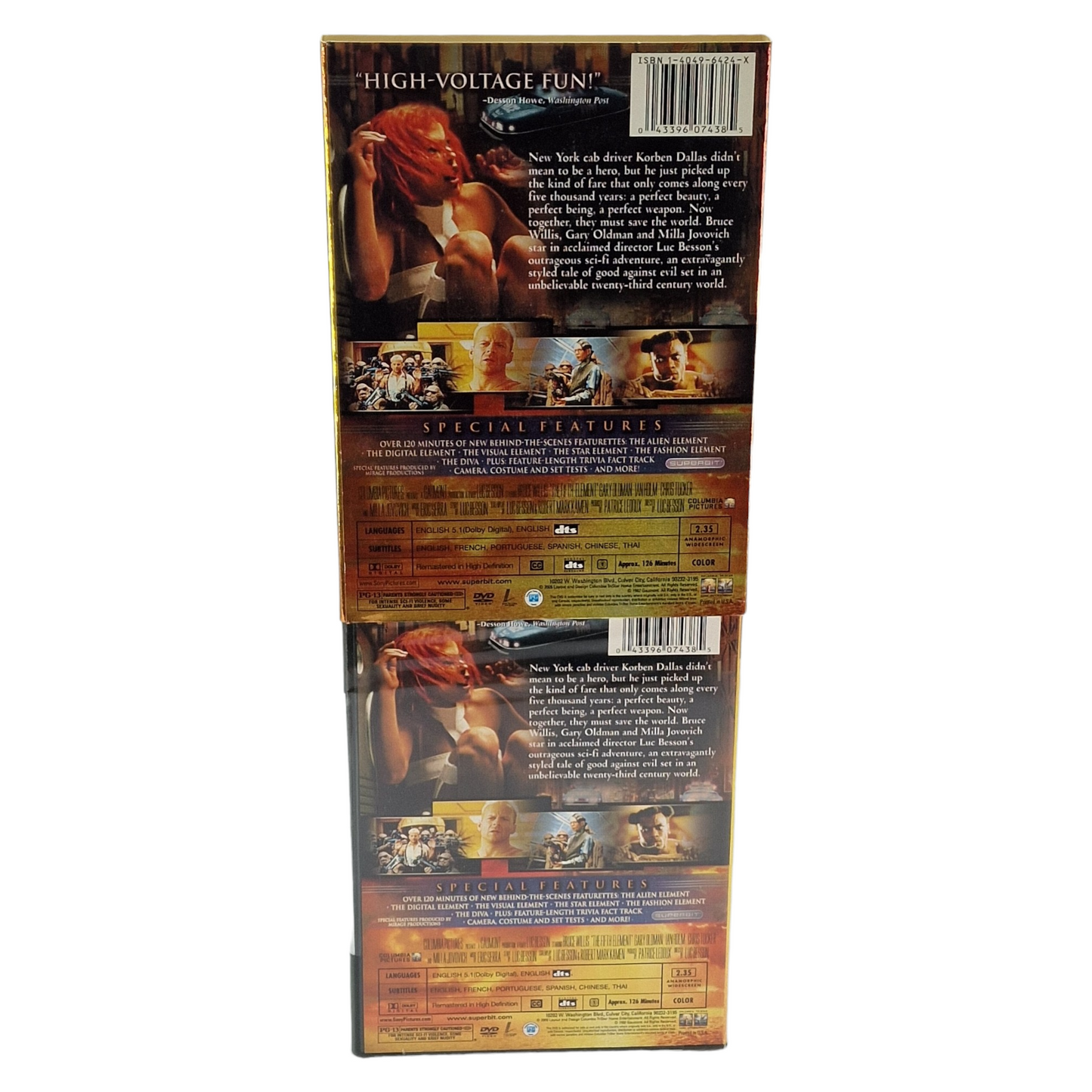 Le cinquième élément DVD 2005  VO/ STFR   Édition Superbit  US Import  Région 1  2001