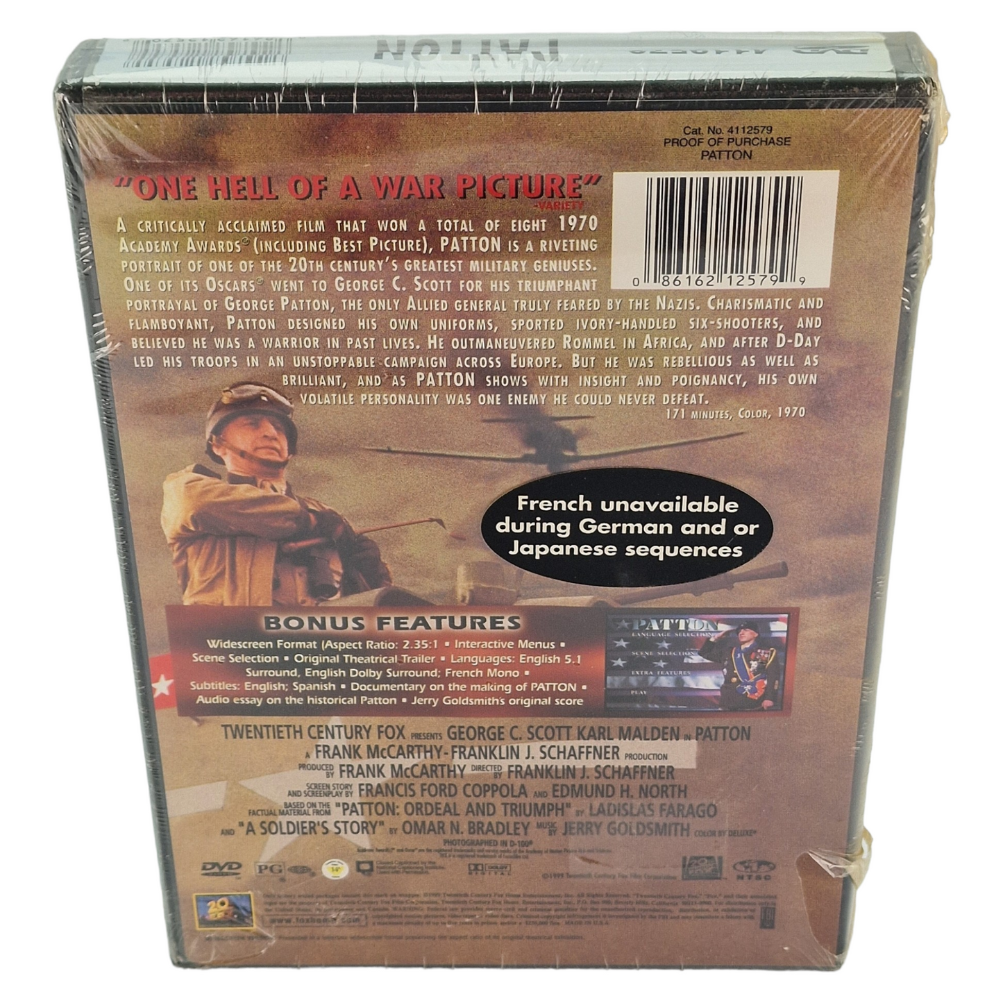 Patton DVD 2000 US Import Région 1  VF George C. Scott, Karl Malden