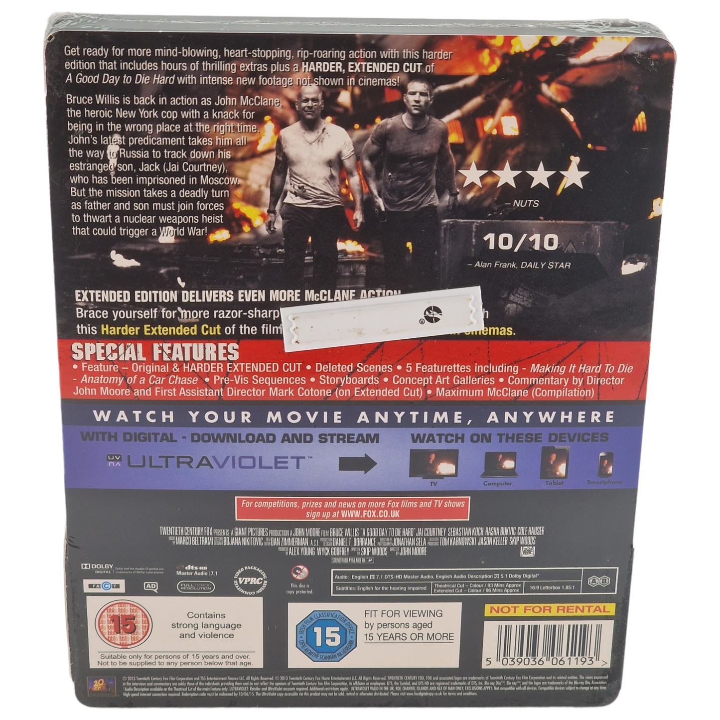 A Good Day to Die Hard Blu-ray Steelbook HMV Exclusif  Bruce Willis Zone Libre