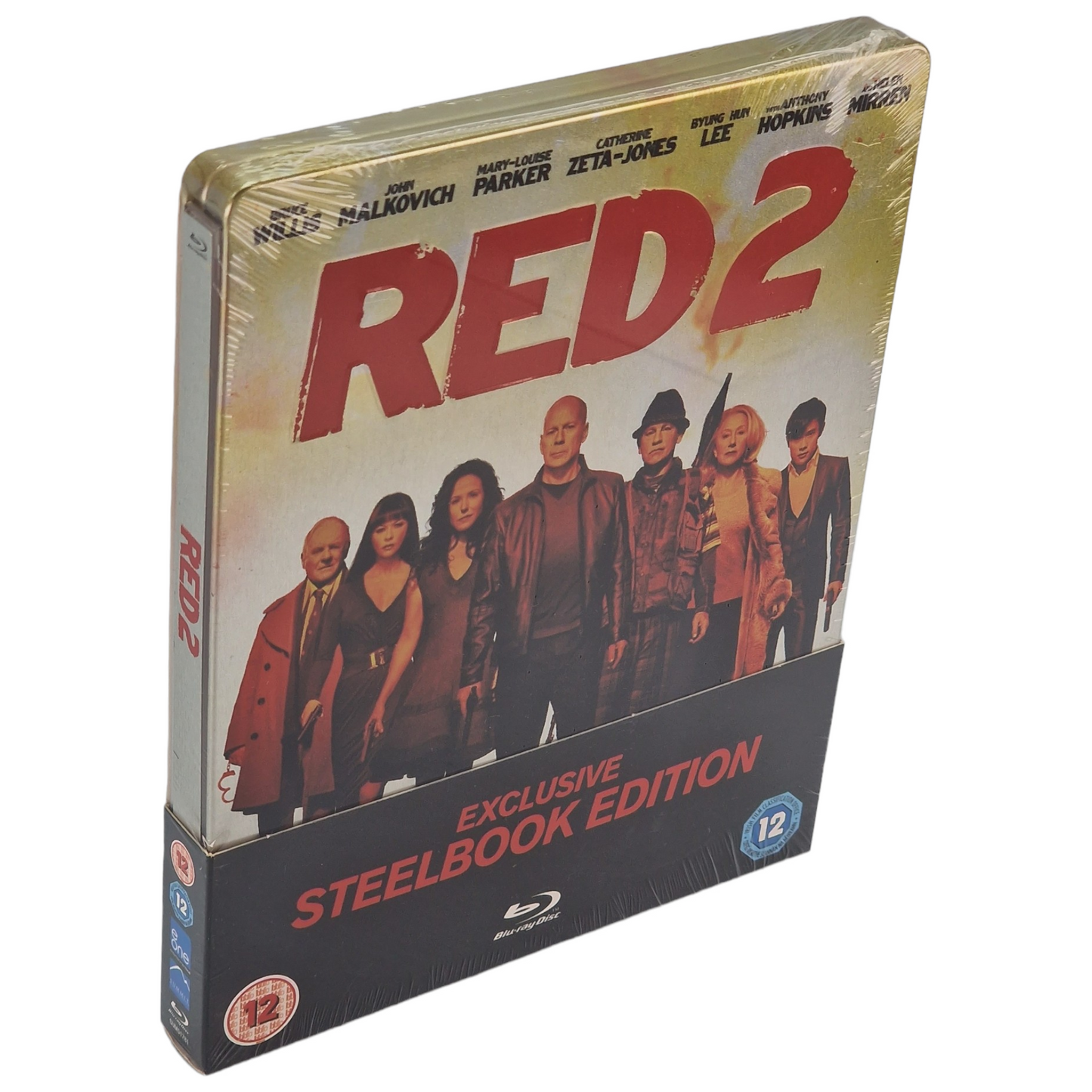 RED 2 Blu-ray Steelbook Débossé: Bruce Willis, John Malkovich Édition Zone B
