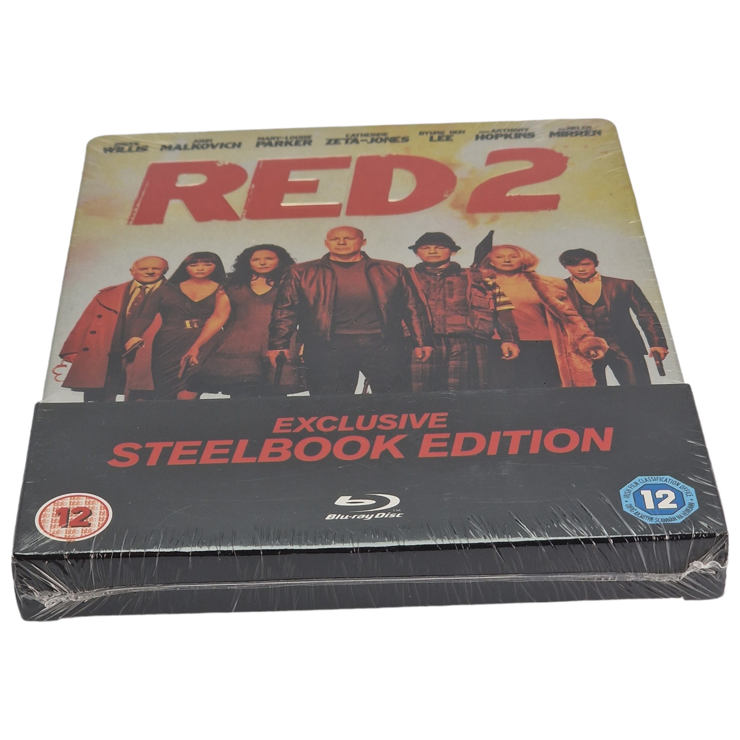 RED 2 Blu-ray Steelbook Débossé: Bruce Willis, John Malkovich Édition Zone B