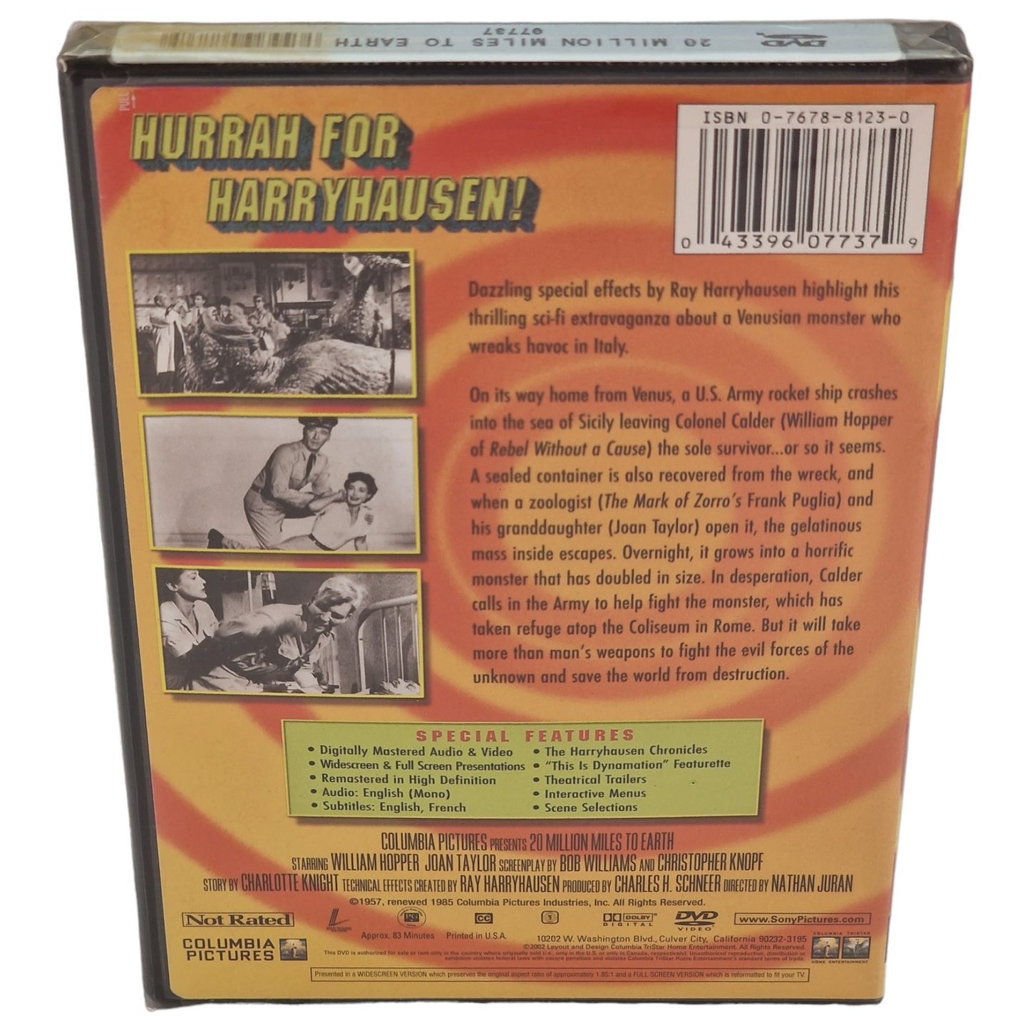 20 Million Miles To Earth DVD VO/ STFR    US Import  Région  Neuf