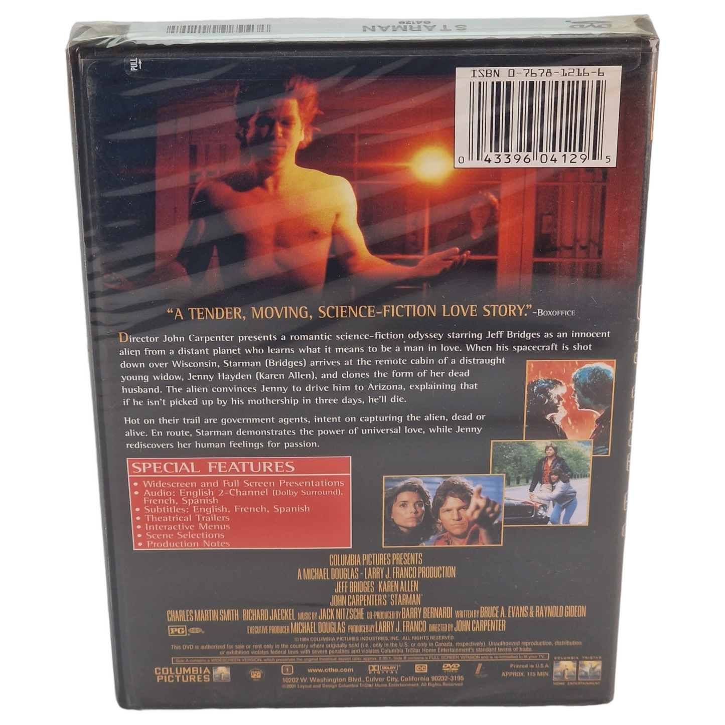 Starman DVD John Carpenter Region 1 2005  Fr Jeff Bridges, Karen Allen