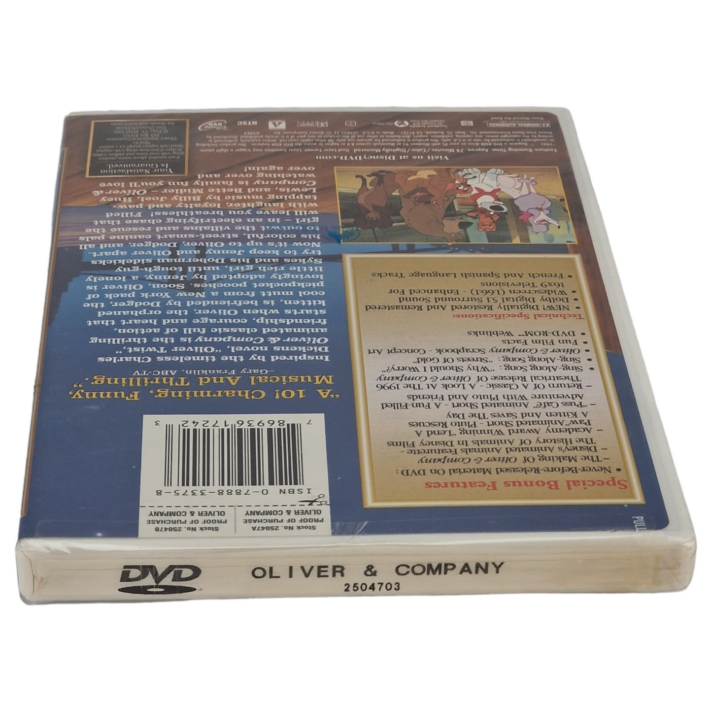 Oliver & Company DVD Édition limitée VF Import US Zone 1 Disney  2002 Neuf