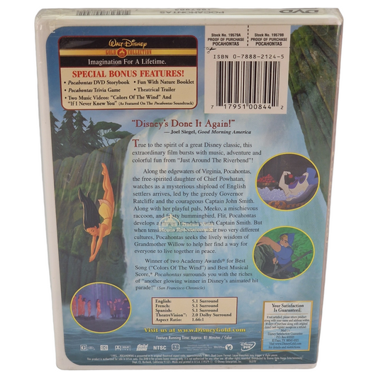Pocahontas (1995) – DVD – Zone 1 – vue 3