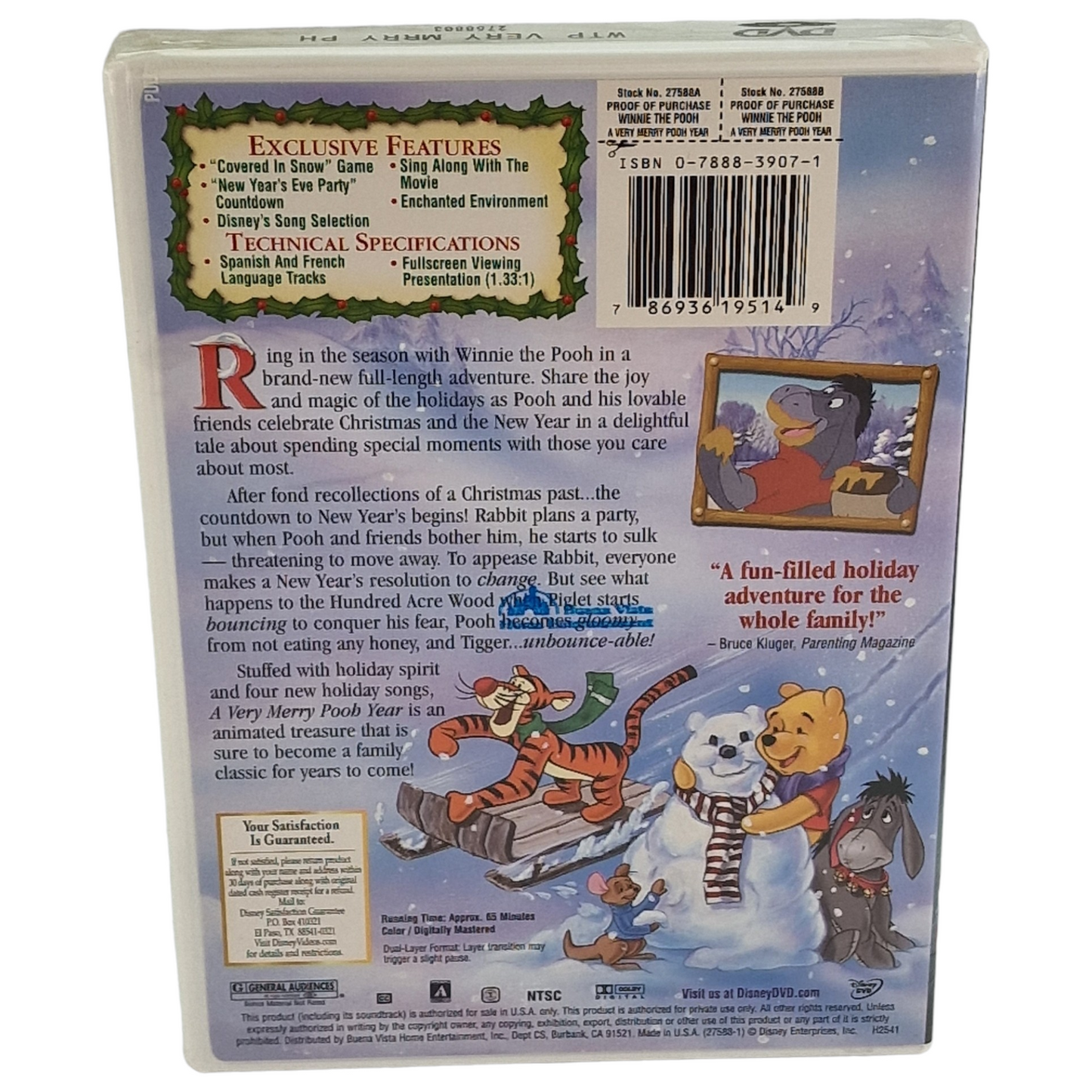 Winnie l'ourson : Bonne Année DVD Édition limitée VF Import US Zone 1  2002 Neuf