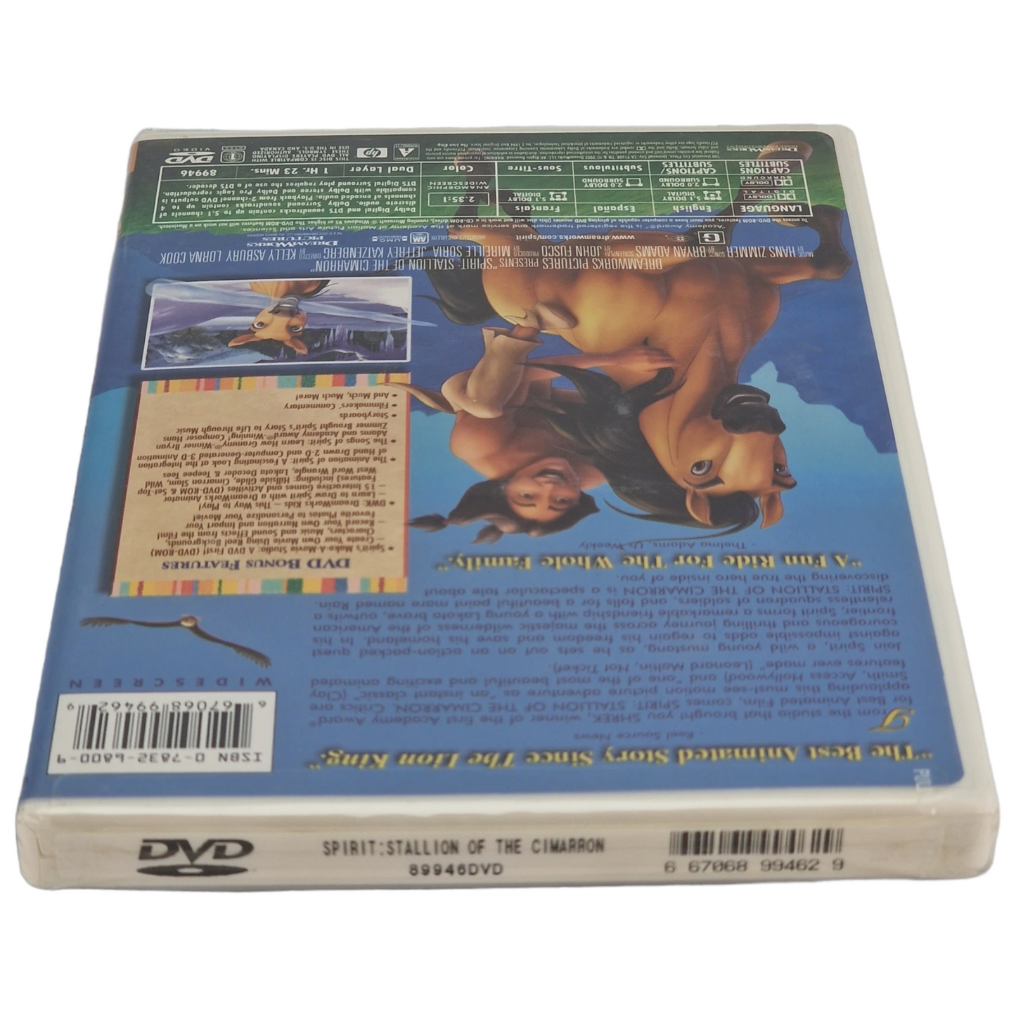 Spirit, l'étalon des plaines DVD Édition limitée VF Import US Région 1 2002 Neuf