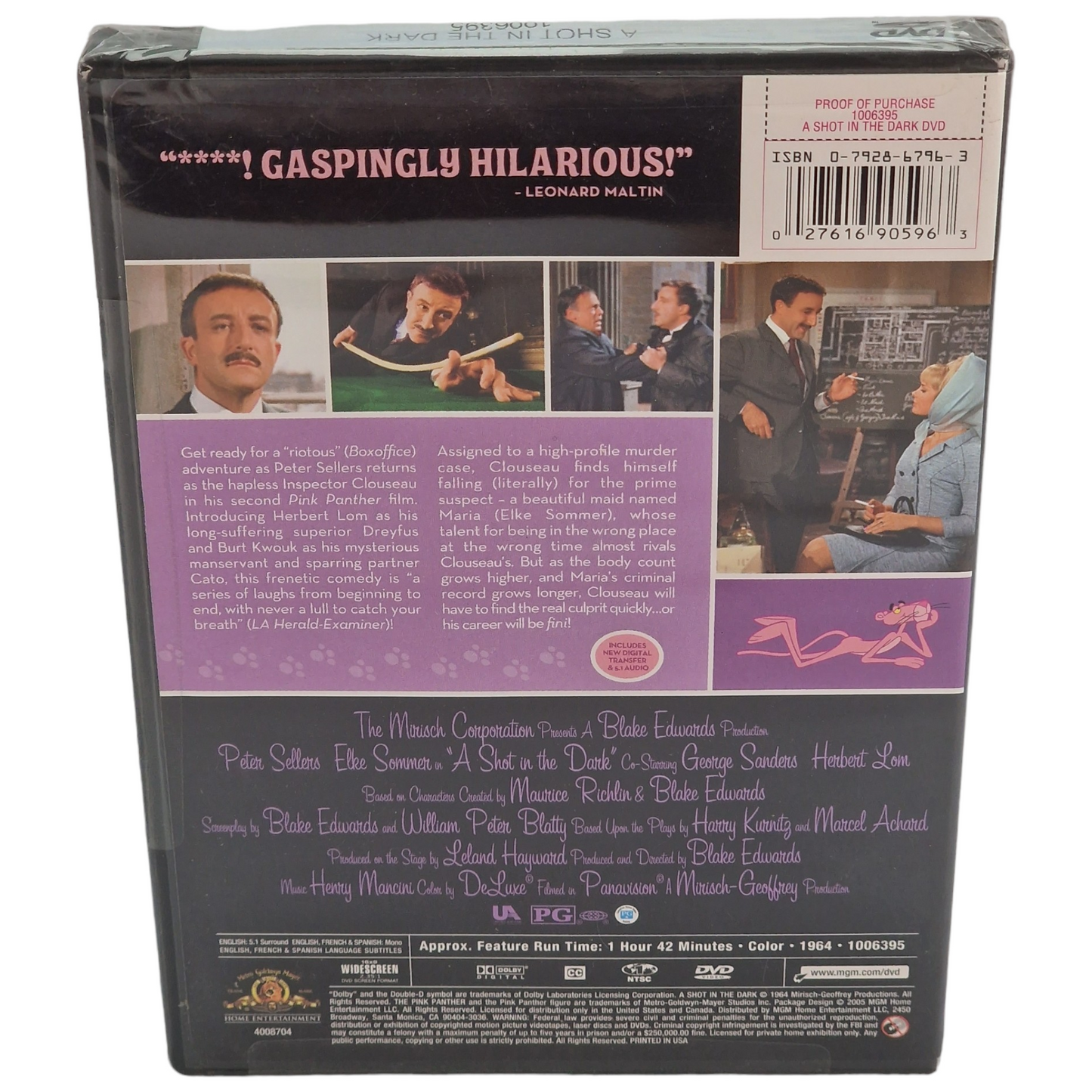 A Shot in the Dark DVD Panthère Rose Peter Sellers Import US 1999 VF Zone 1