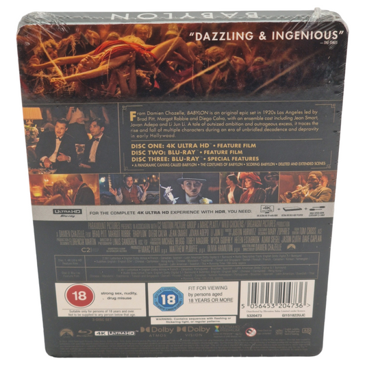 Babylon (2022) – SteelBook 4K Ultra HD + Blu-ray – Zone libre + Zone A + Zone B – vue 3