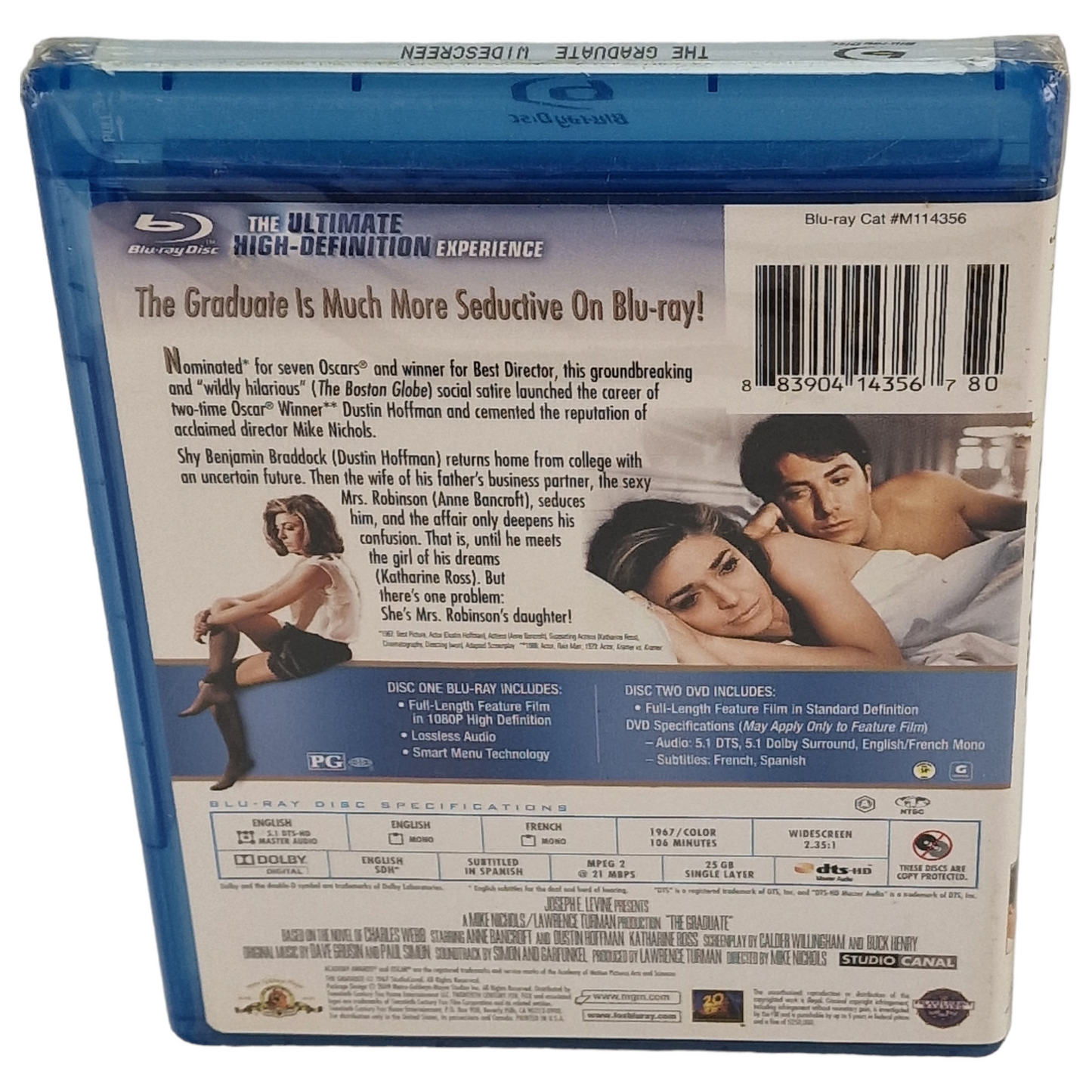 Le Lauréat  The Graduate Blu-ray 2009 Region A Dustin Hoffman  Fr