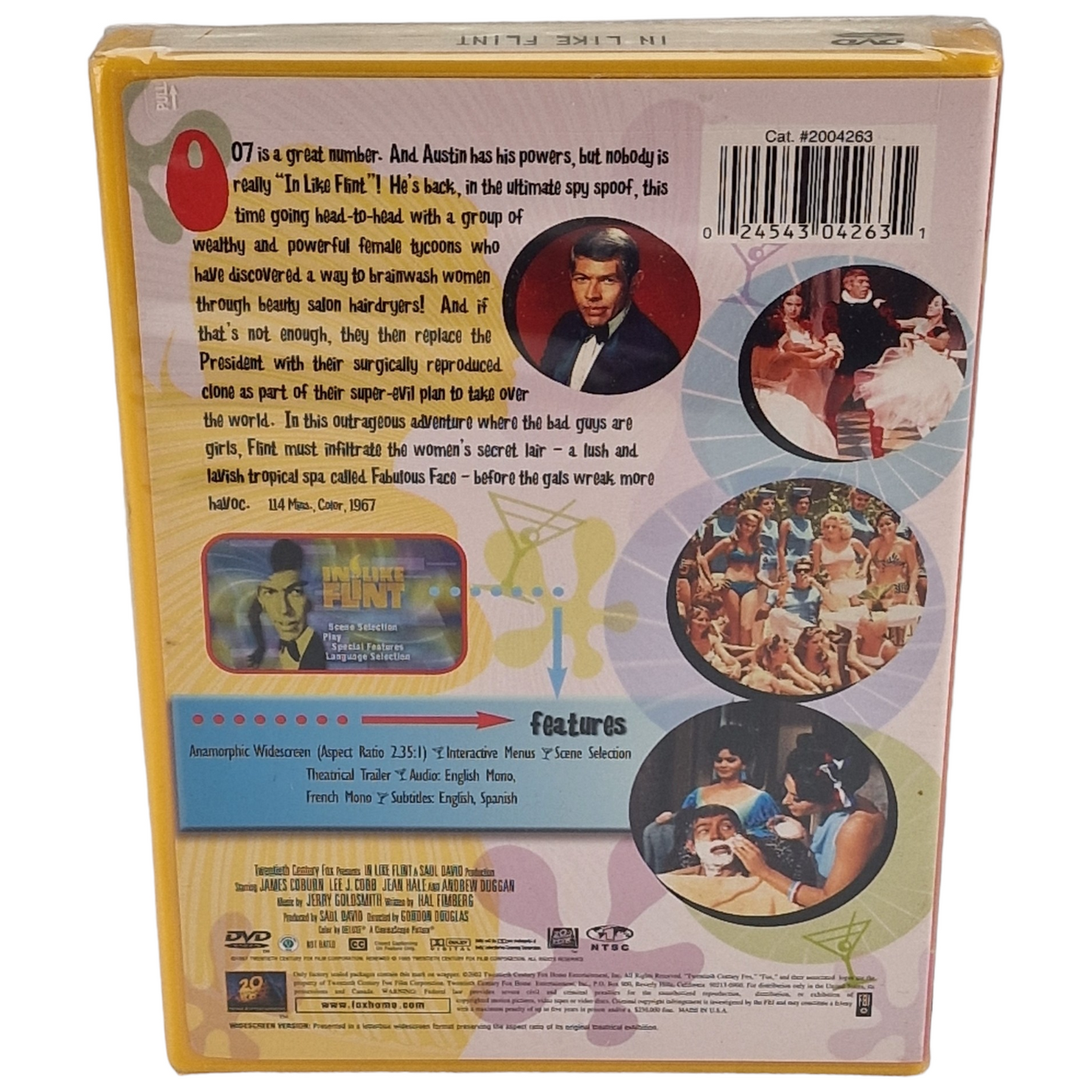 F comme Flint DVD  US Import  VF  Région 1  James Coburn  2002 Neuf