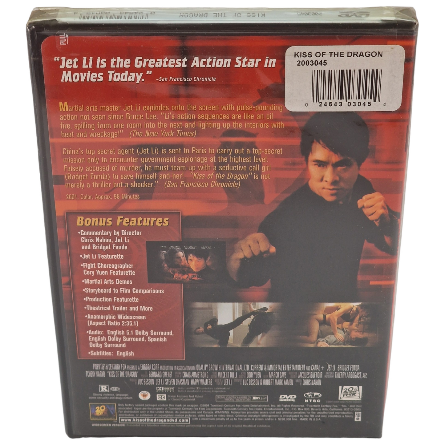 Le Baiser mortel du dragon  DVD  US Import  VO Jet Li, Bridget Fonda Région 1