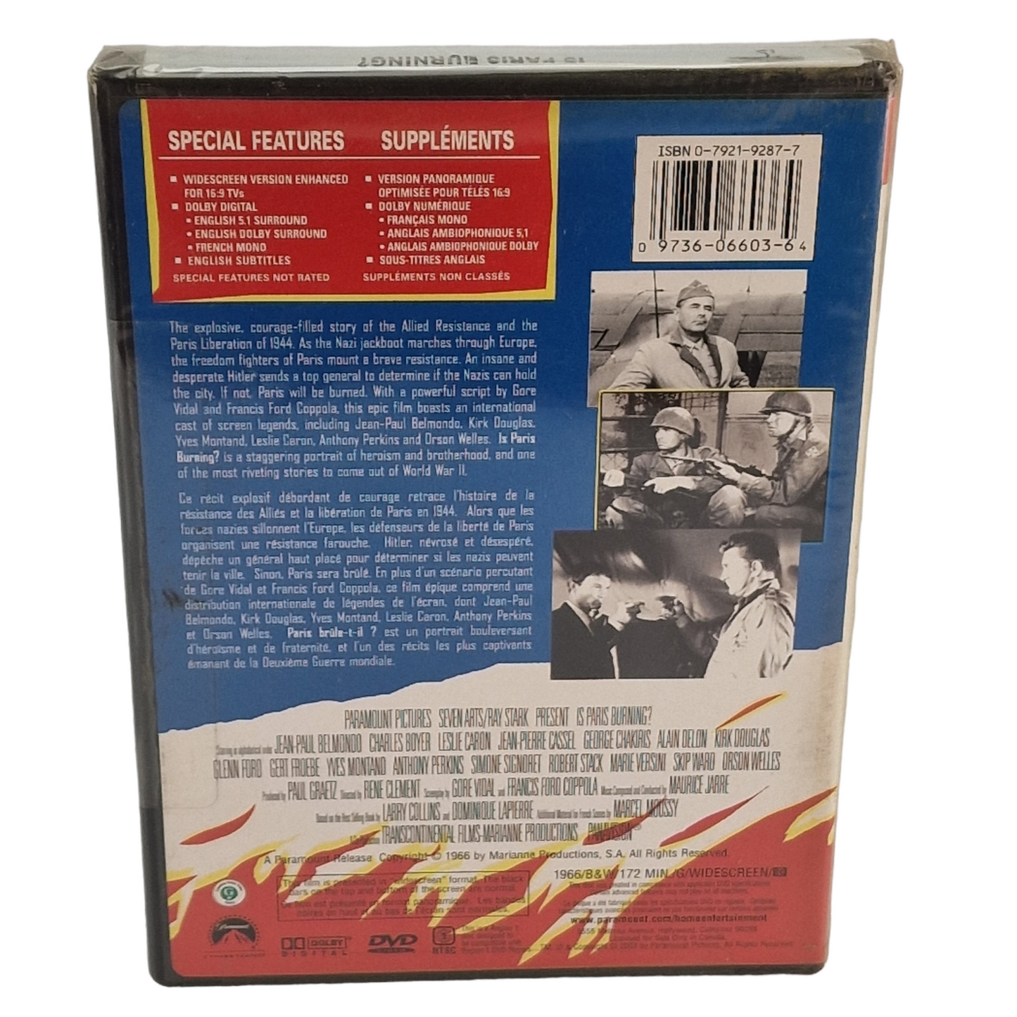 Paris brûle-t-il ? DVD  US Import  VF 2003 Neuf  Région 1  Jean-Paul Belmondo