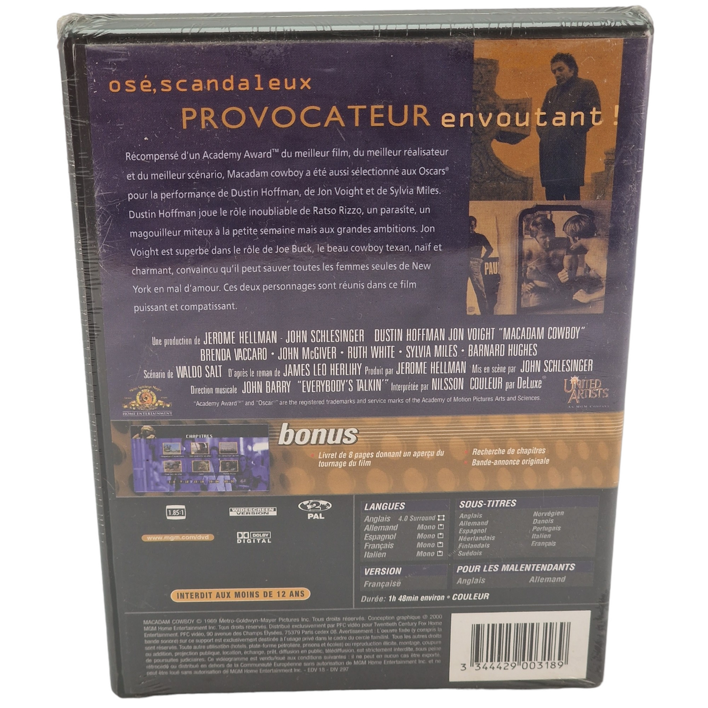Macadam Cowboy DVD  France Région 2 Dustin Hoffman, Jon Voight