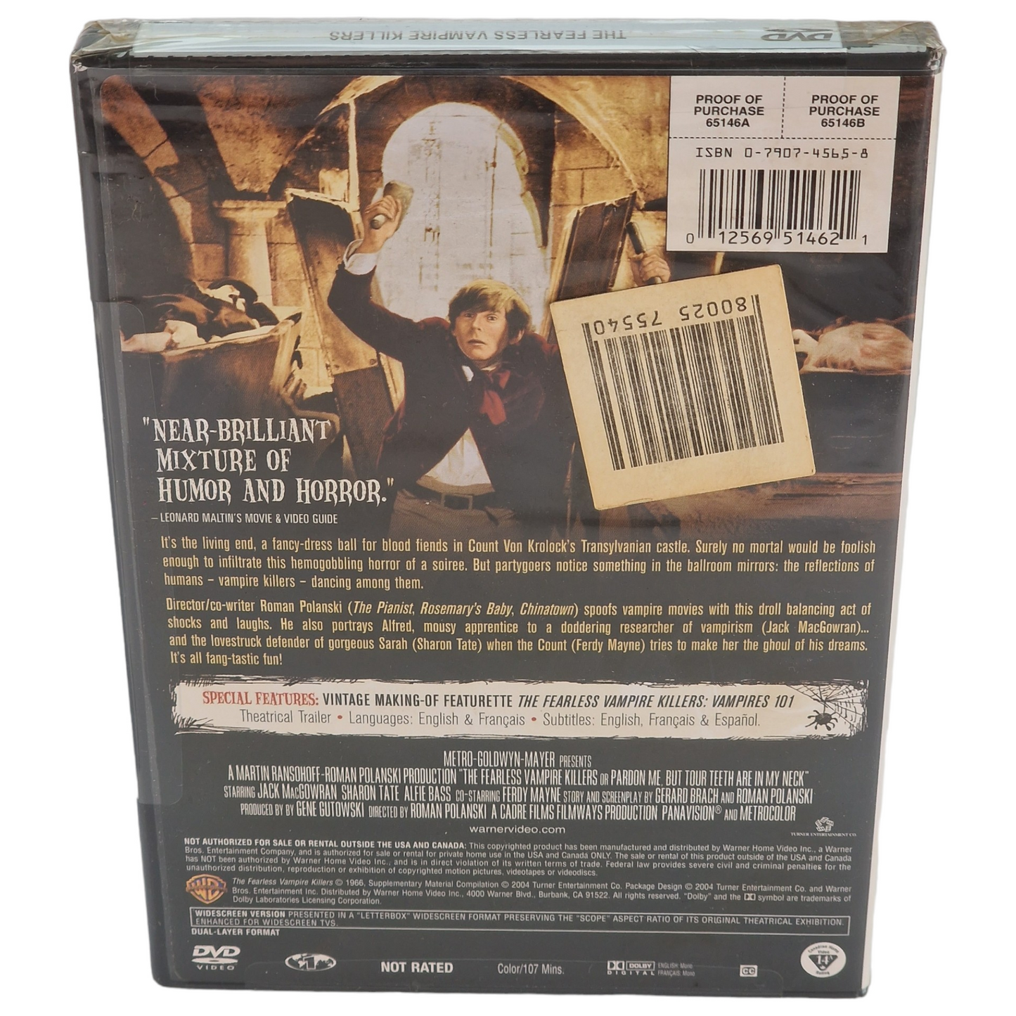 Le Bal des vampires 1967 DVD  US Import  VF Région 1Roman Polanski Neuf