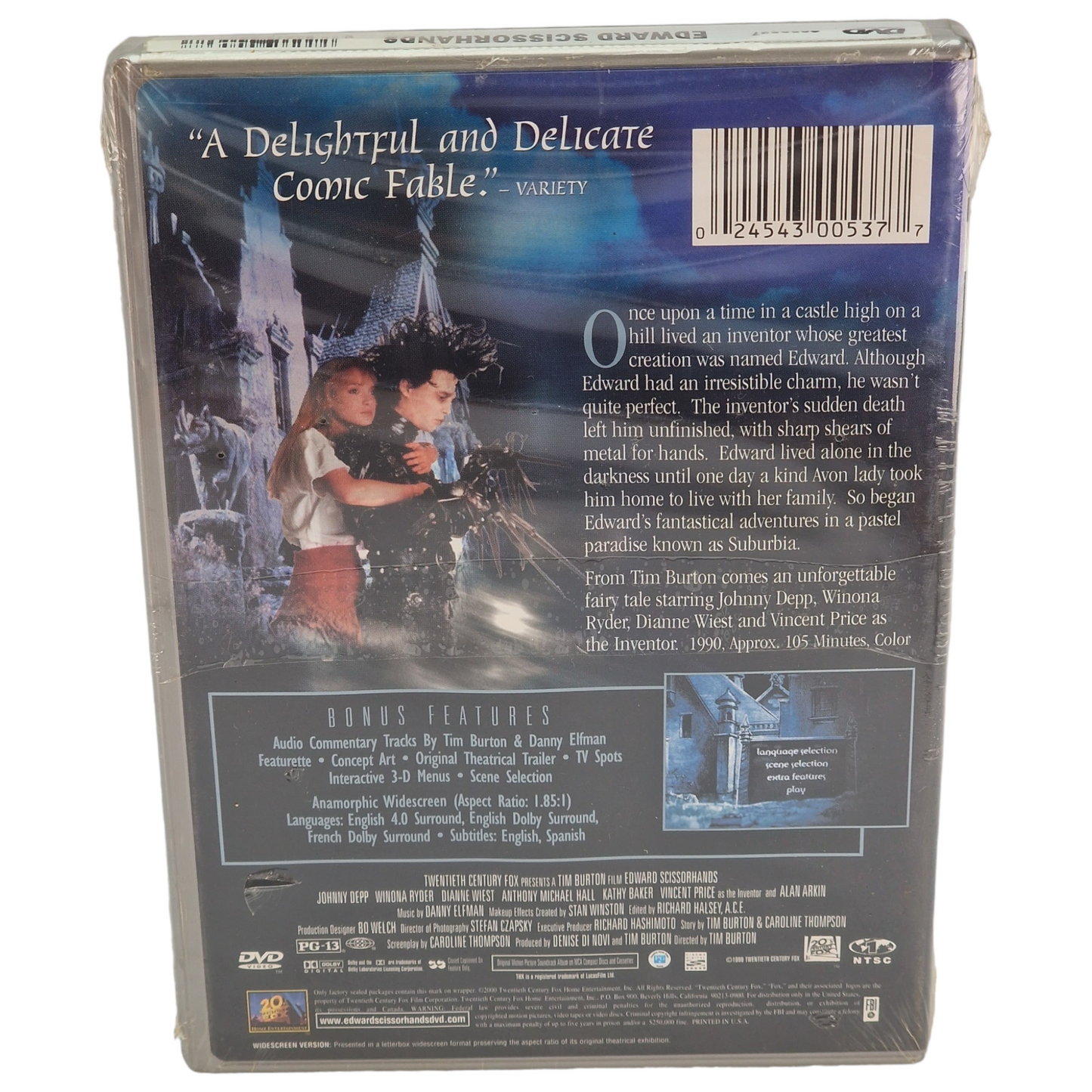 Edward aux mains d'argent DVD  Région 1  Johnny Depp Tim Burton  US Import  VF