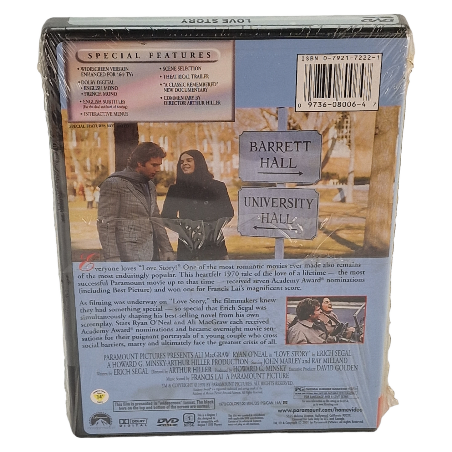 Love Story  DVD  US Import  VF  Région 1 Ali MacGraw, Ryan O'Neal  2001 Neuf