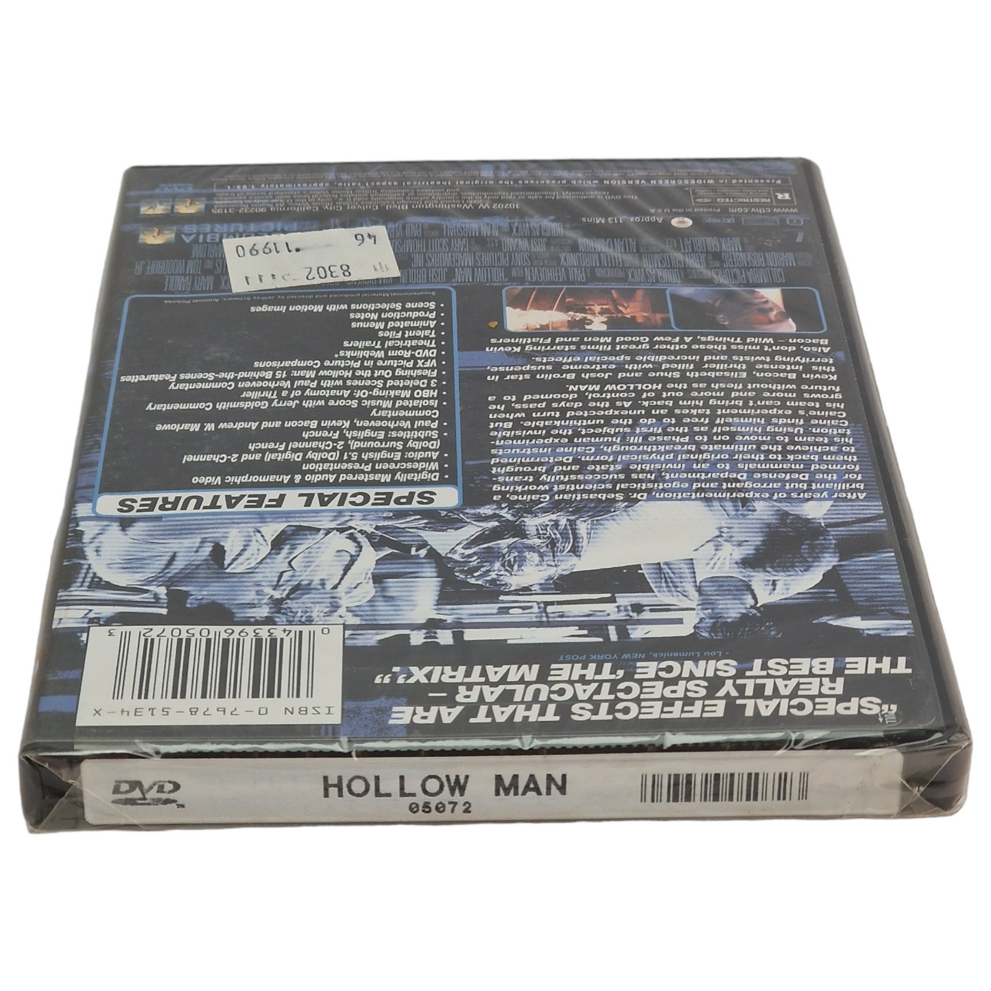 L'Homme sans ombre DVD  US Import  VF Kevin Bacon Région 1   2001 Neuf