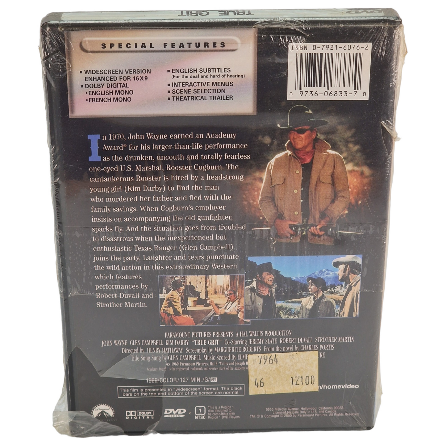 True Grit DVD  US Import  VF ___Région 1 __   2000 Neuf