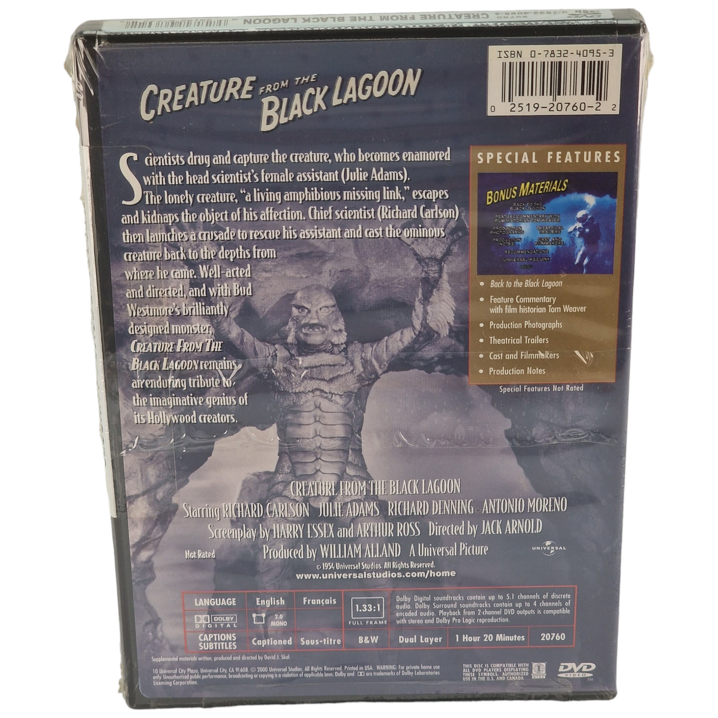 L'Étrange Créature du lac noir DVD US Import VF Region A Richard Carlson, Julie Adams