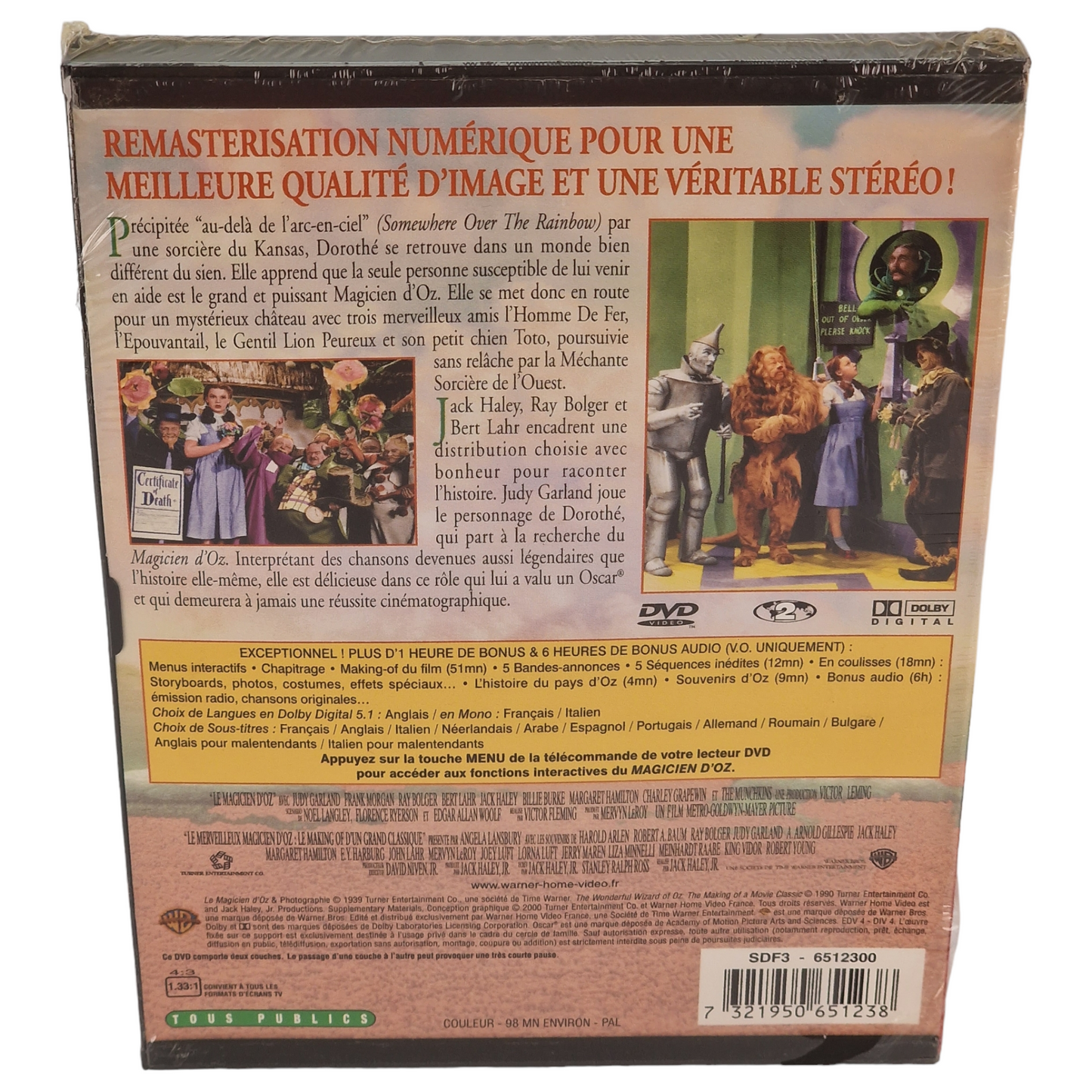 Le Magicien d'Oz DVD Étui à clapet  Région 2 Victor Fleming  2000 Neuf