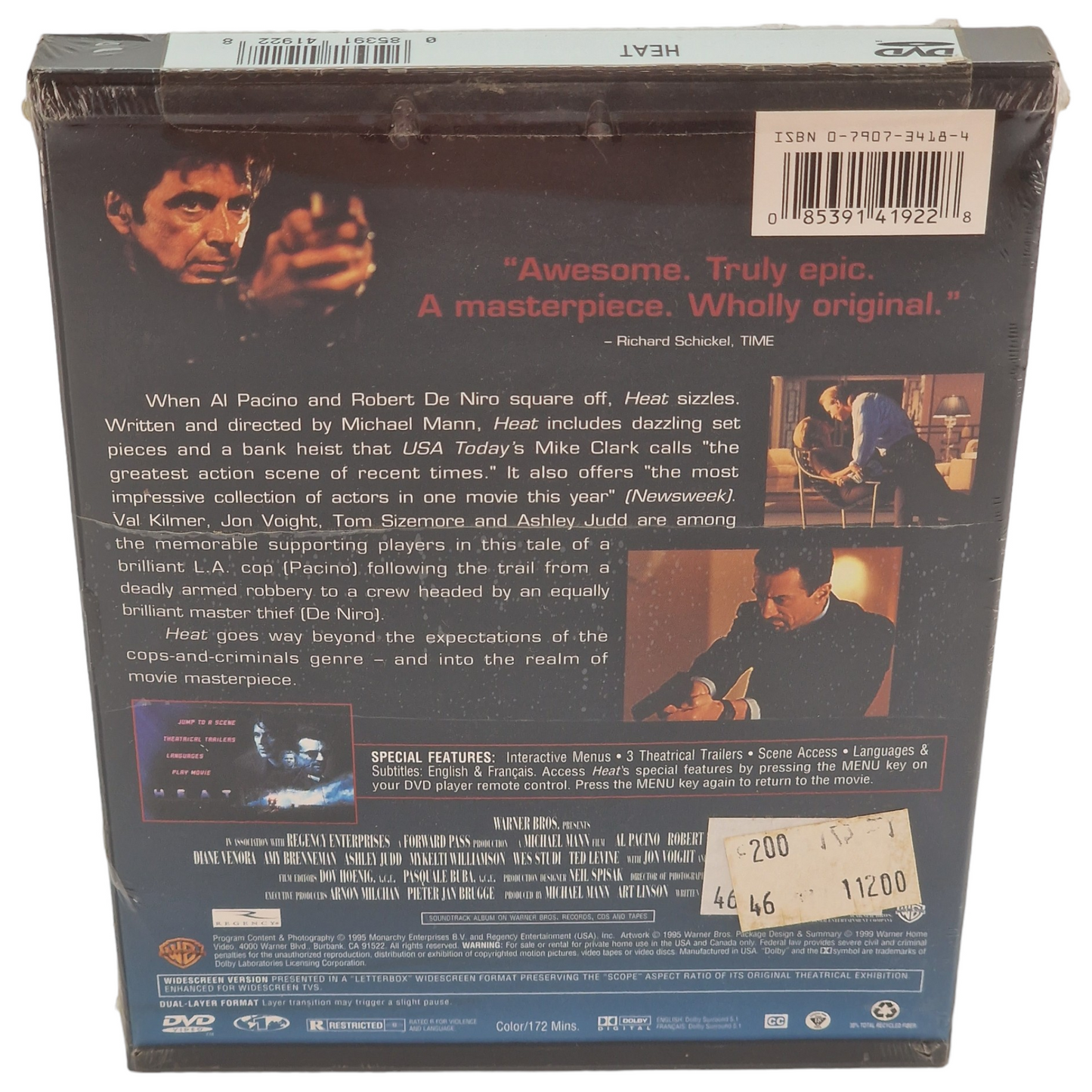 Heat DVD  Étui à clapet US Import VF Région 1  Al Pacino, Robert De Niro  2004