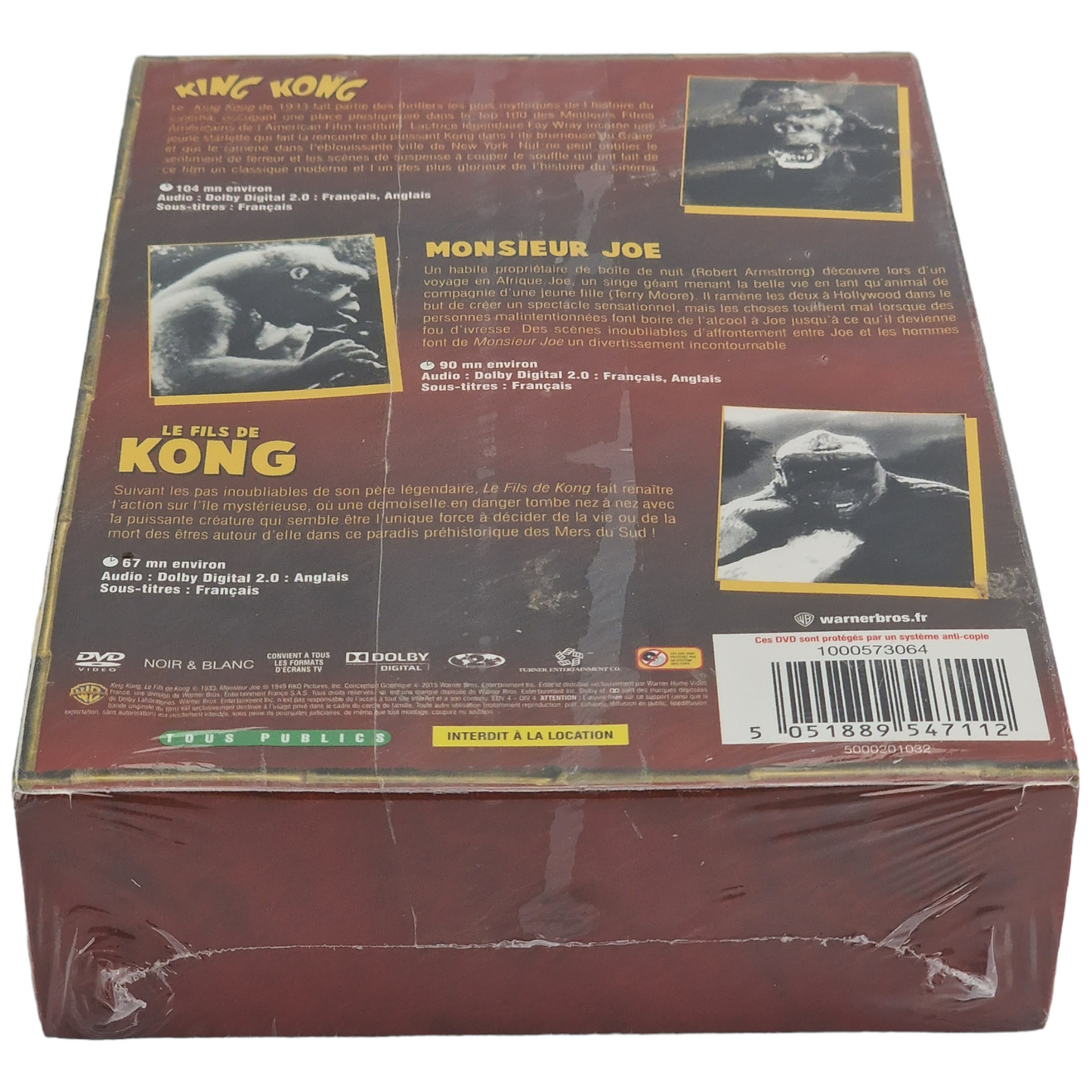 King Kong + Monsieur Joe + Le fils de Kong - Pack DVD  France Region B  2001