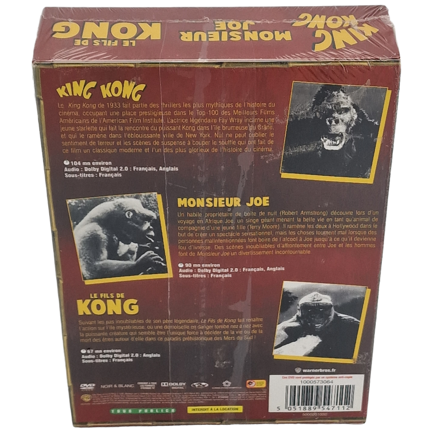 King Kong + Monsieur Joe + Le fils de Kong - Pack DVD  France Region B  2001