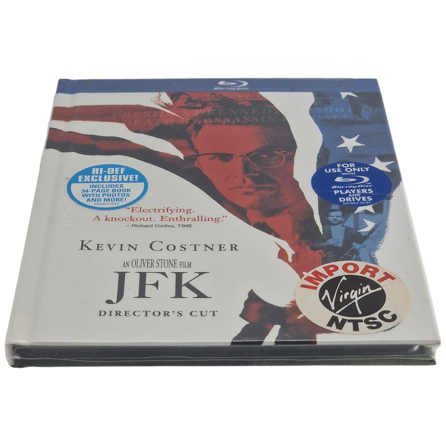 JFK Blu-ray DigiBook Director's Cut Region Free  Kevin Costner Oliver Stone