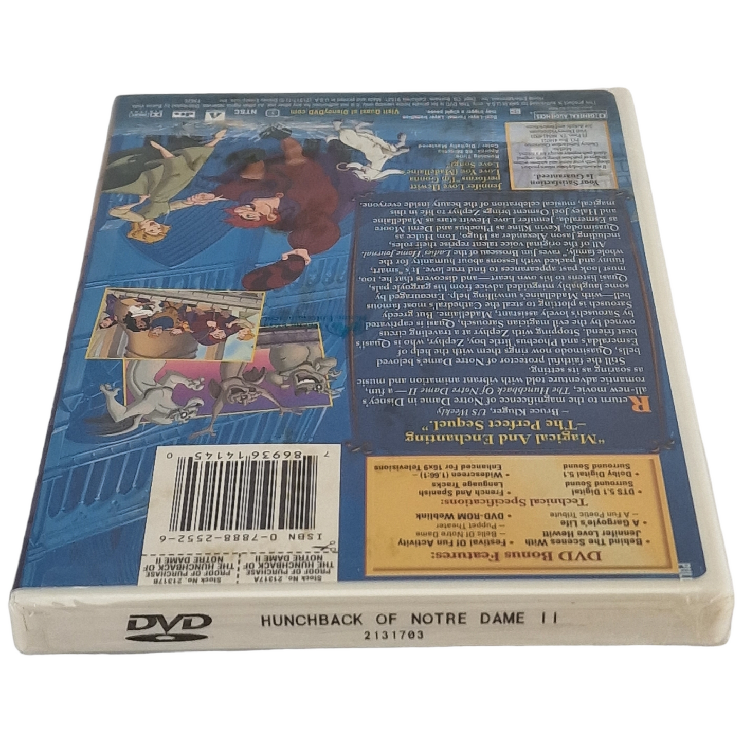 Le Bossu de Notre-Dame 2 DVD  US Import  Région 1 VF  2002 Neuf