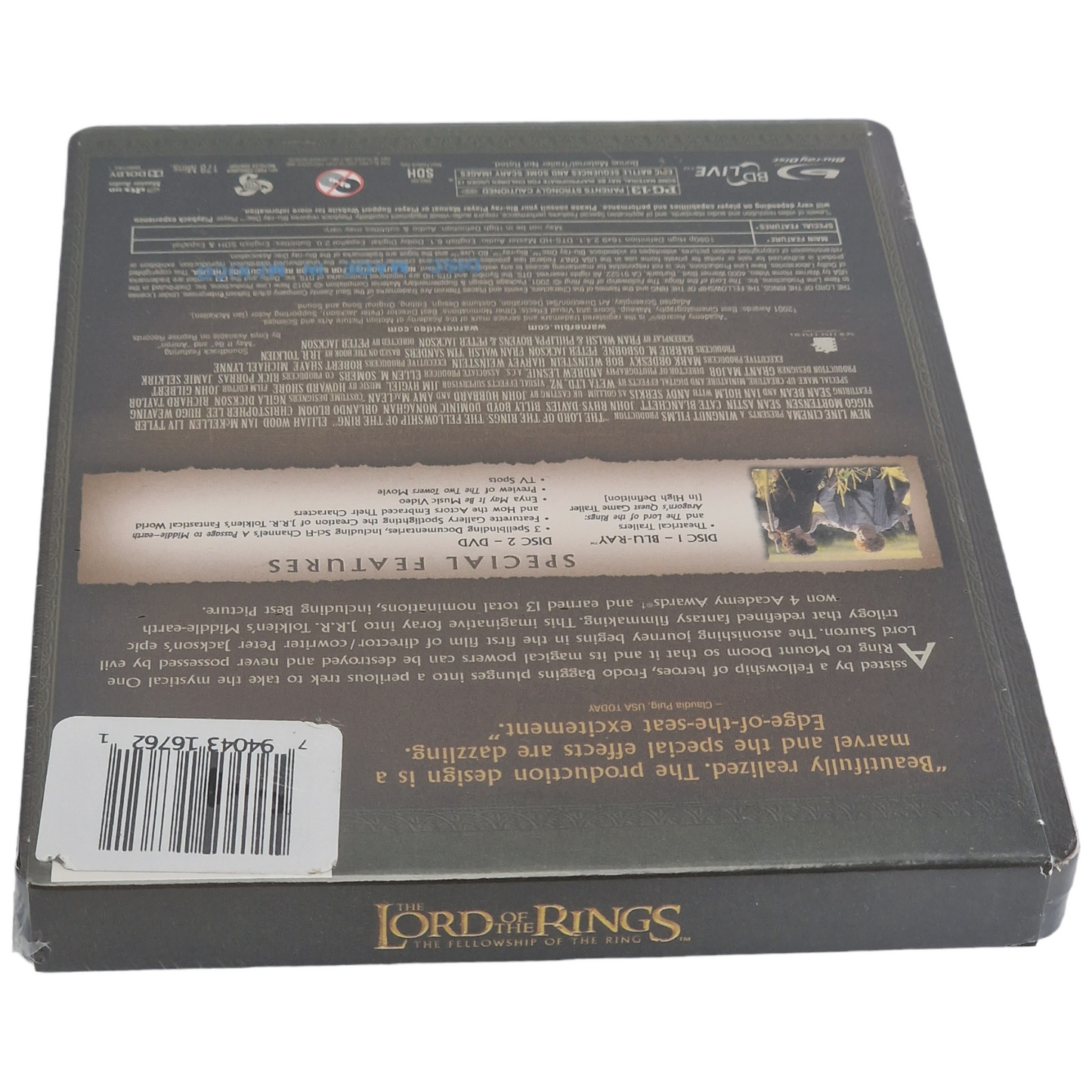 Le Seigneur des Anneaux : La Communauté de l'Anneau Blu-ray Steelbook  Zone A