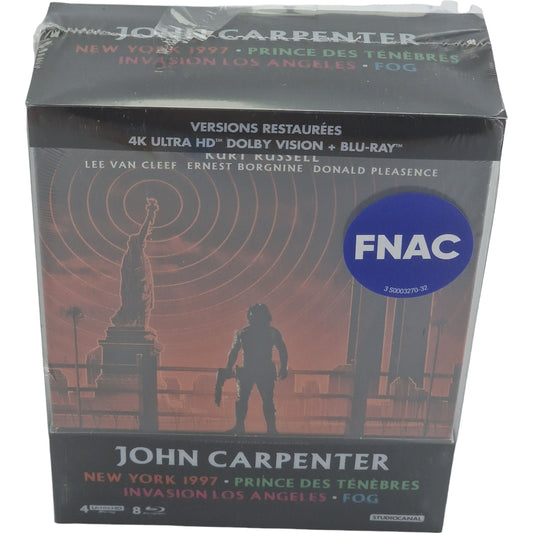 John Carpenter 4K Ultra HD + Blu-ray SteelBook Coffret 4 Films Region B  Fnac