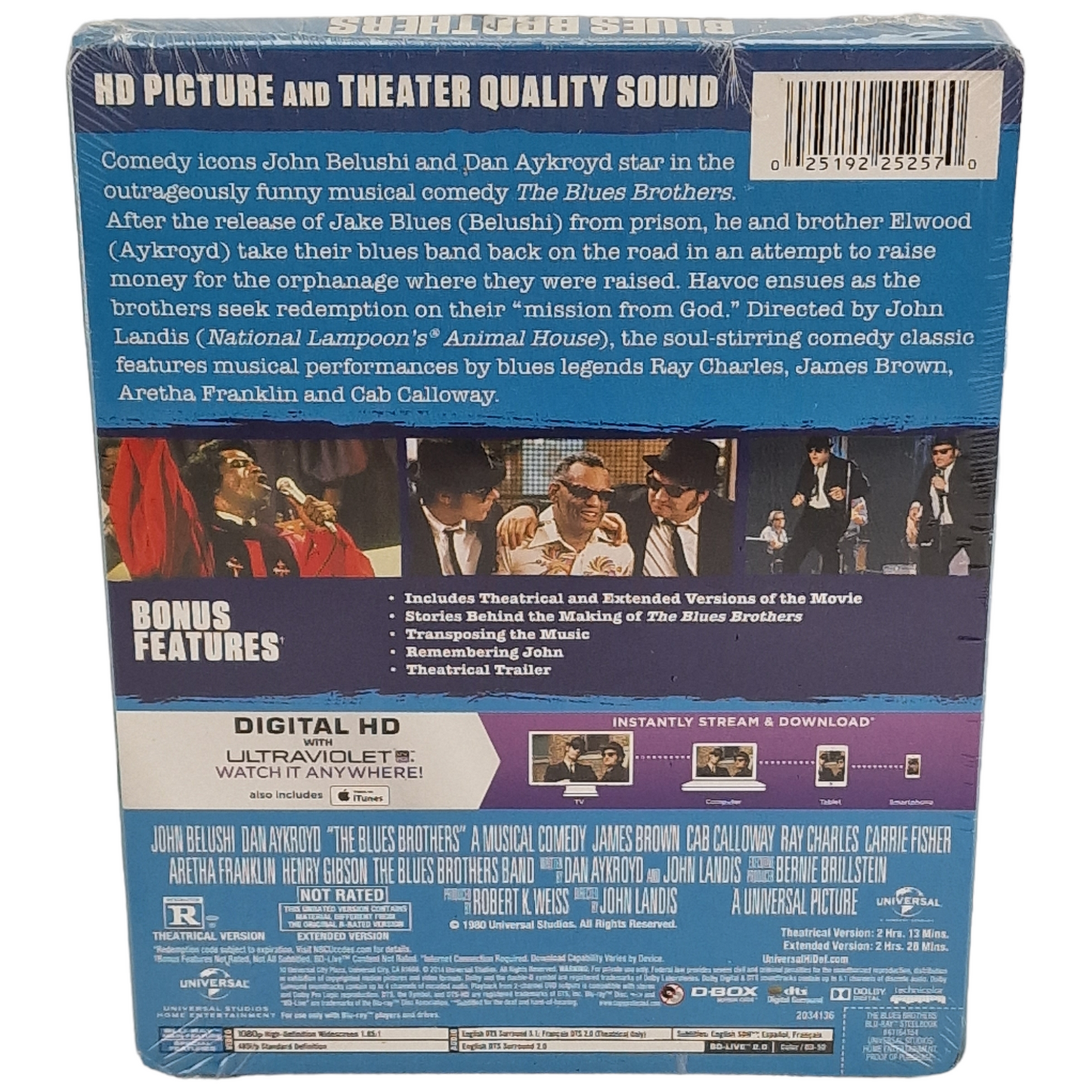 The Blues Brothers Blu-ray SteelBook Édition limitée 1 film, 2 coupes 2014 Libre