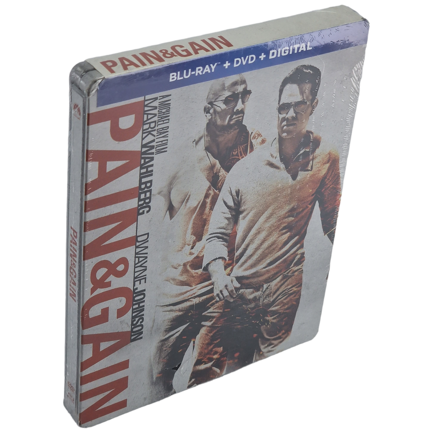 Pain & Gain Blu-ray SteelBook DVD +  Blu-ray  Mark Wahlberg, Dwayne Johnson [-18] A