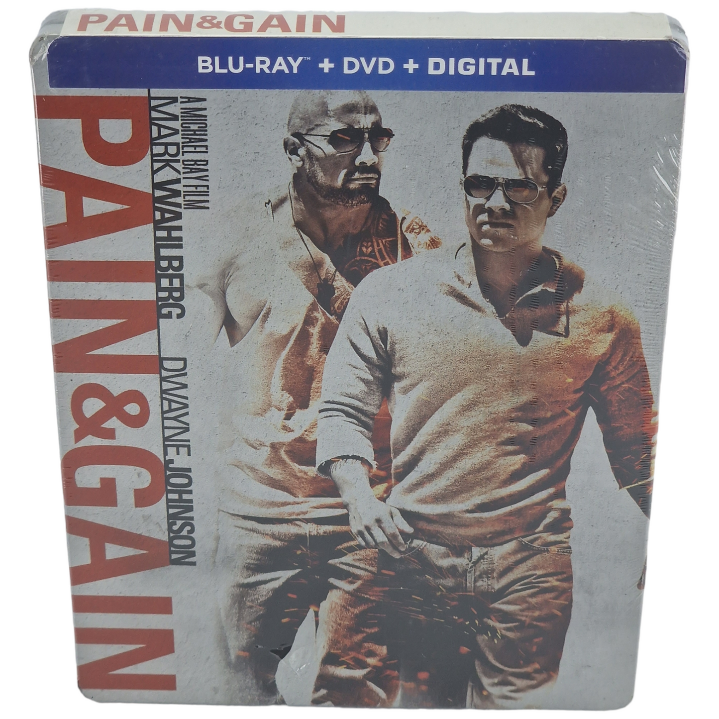 Pain & Gain Blu-ray SteelBook DVD +  Blu-ray  Mark Wahlberg, Dwayne Johnson [-18] A