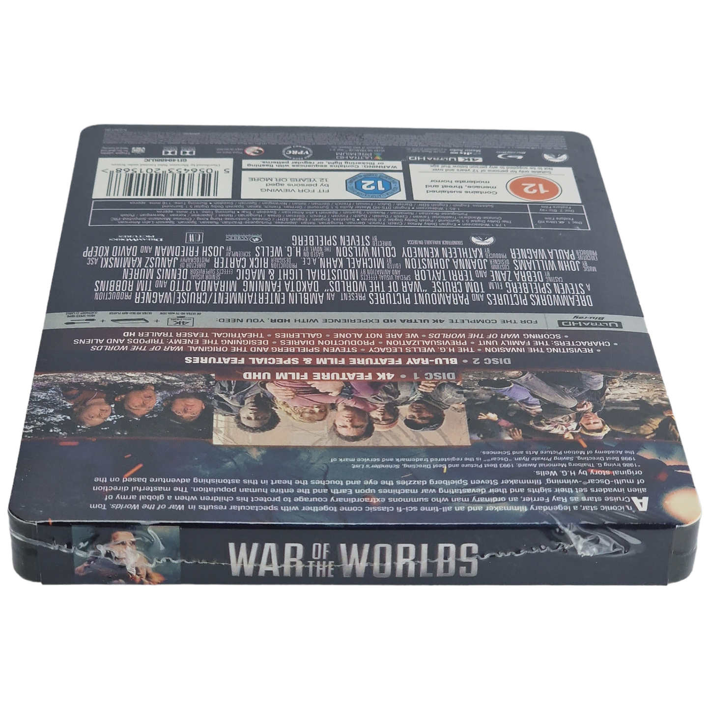 War of the Worlds Blu-ray 4K Ultra HD + Blu-ray SteelBook Zavvi Spielberg B