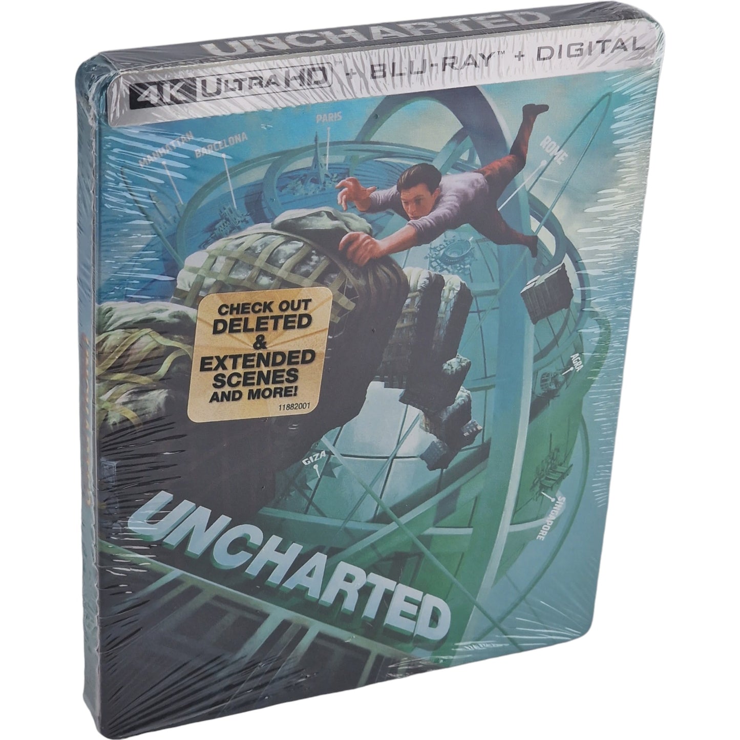 Uncharted [ Steelbook + bague ] 4K Ultra HD + Blu-ray + Digital 4K  Zone A