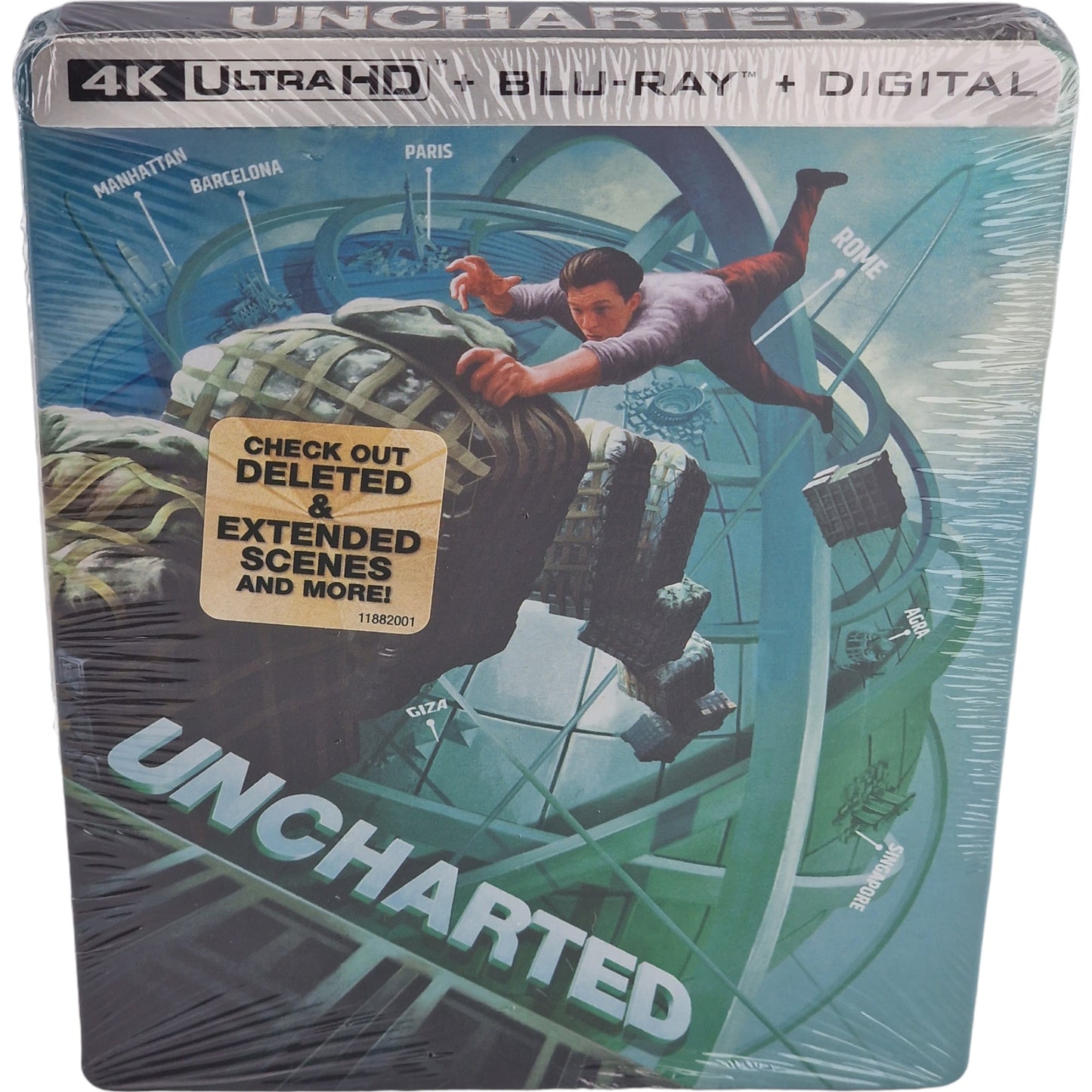 Uncharted [ Steelbook + bague ] 4K Ultra HD + Blu-ray + Digital 4K  Zone A