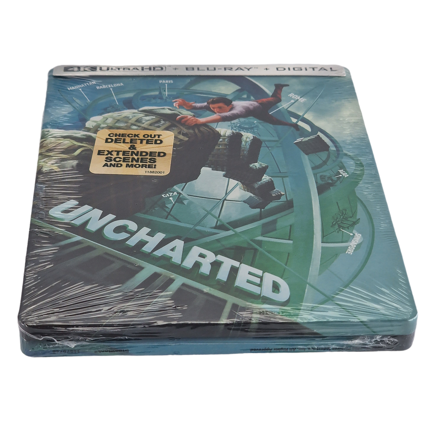 Uncharted [ Steelbook + bague ] 4K Ultra HD + Blu-ray + Digital 4K  Zone A