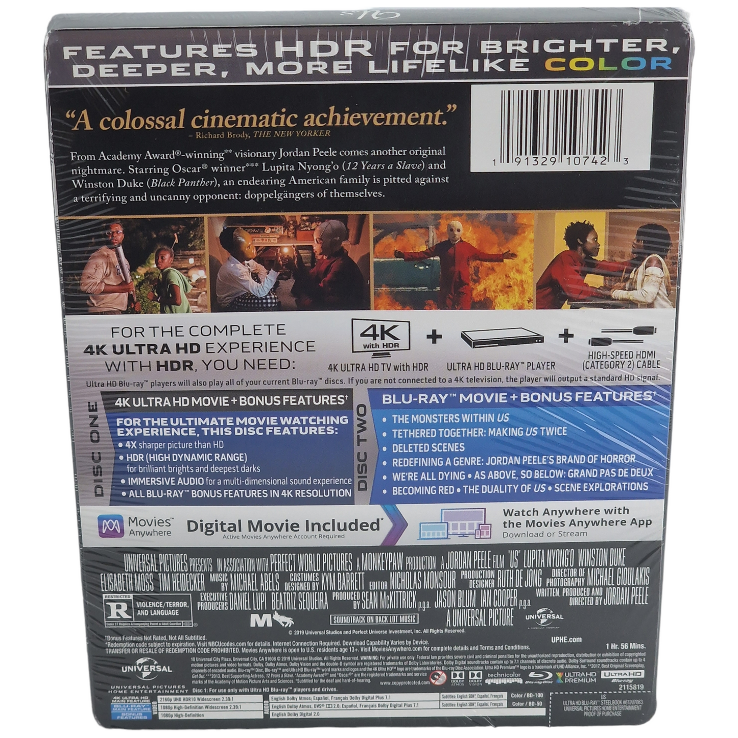 Us  4K Ultra HD + Blu-ray + Digital HD SteelBook Embossé Jordan Peele [-18] Libre