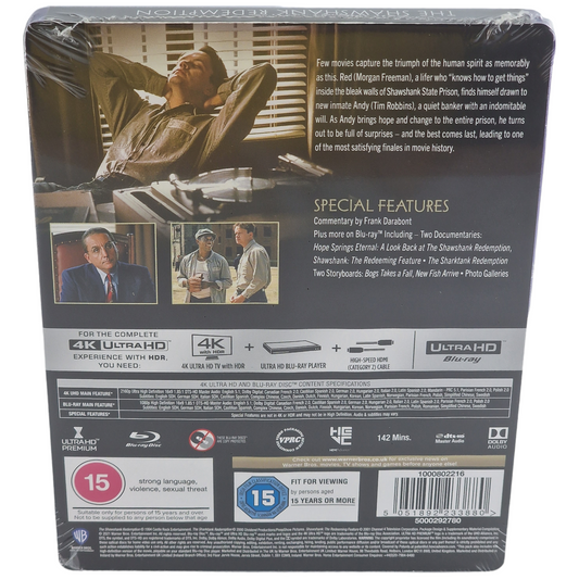 Les Évadés (1994) - SteelBook 4K Ultra HD + Blu-ray - Zone libre + Zone B - vue 3