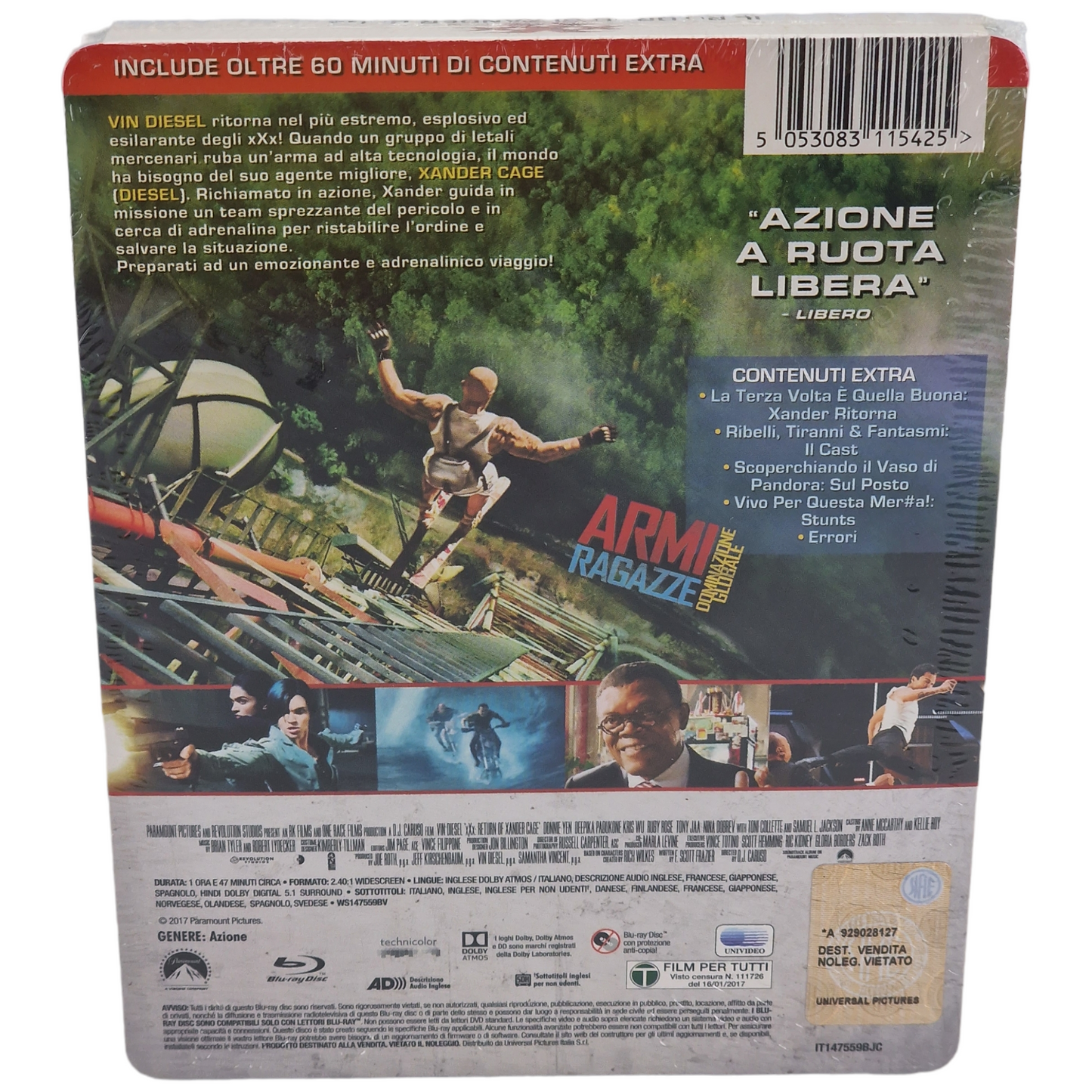 xXx: Return of Xander Cage Blu-ray SteelBook Débossé Vin Diesel 2017 D.J. Caruso  B
