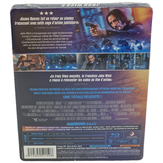 John Wick : Chapitre 3 Parabellum (2019) - SteelBook Blu-ray - Zone B - vue 3
