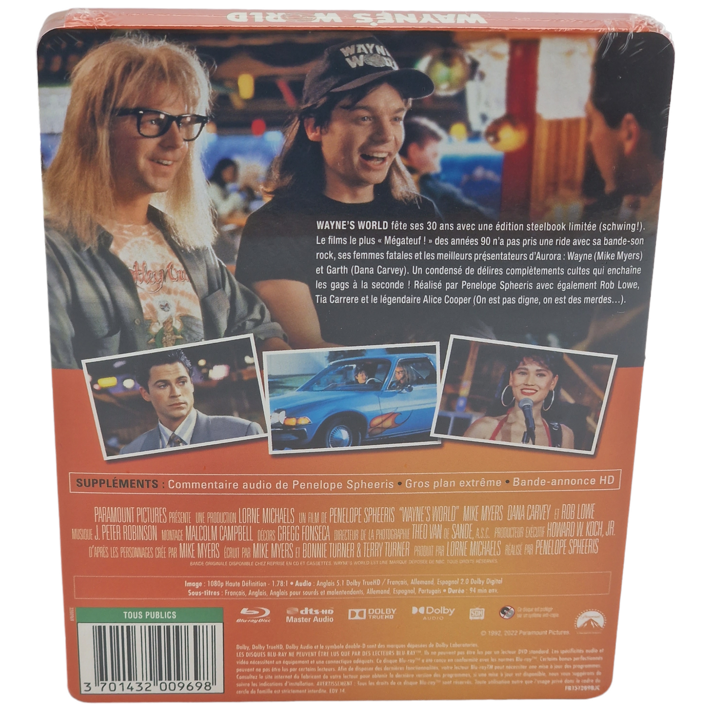 Wayne's World 1992  Blu-ray SteelBook Édition 30 Anniversaire 2022 Region B