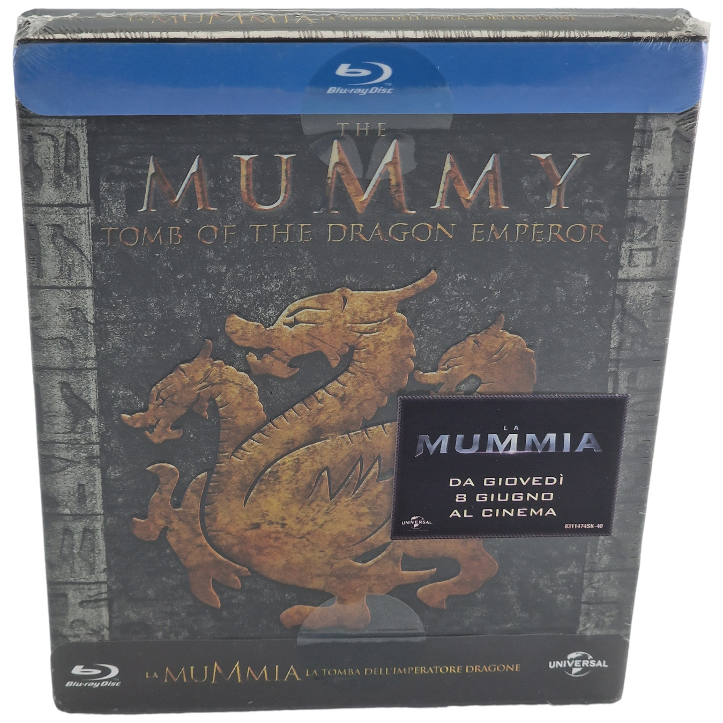 La Momie : Le tombeau de l'empereur Dragon  SteelBook Débossé Brendan Fraser  B