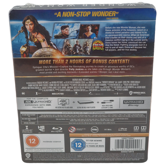 Wonder Woman (2017) - SteelBook 4K Ultra HD + Blu-ray - Zone libre + Zone B - vue 3