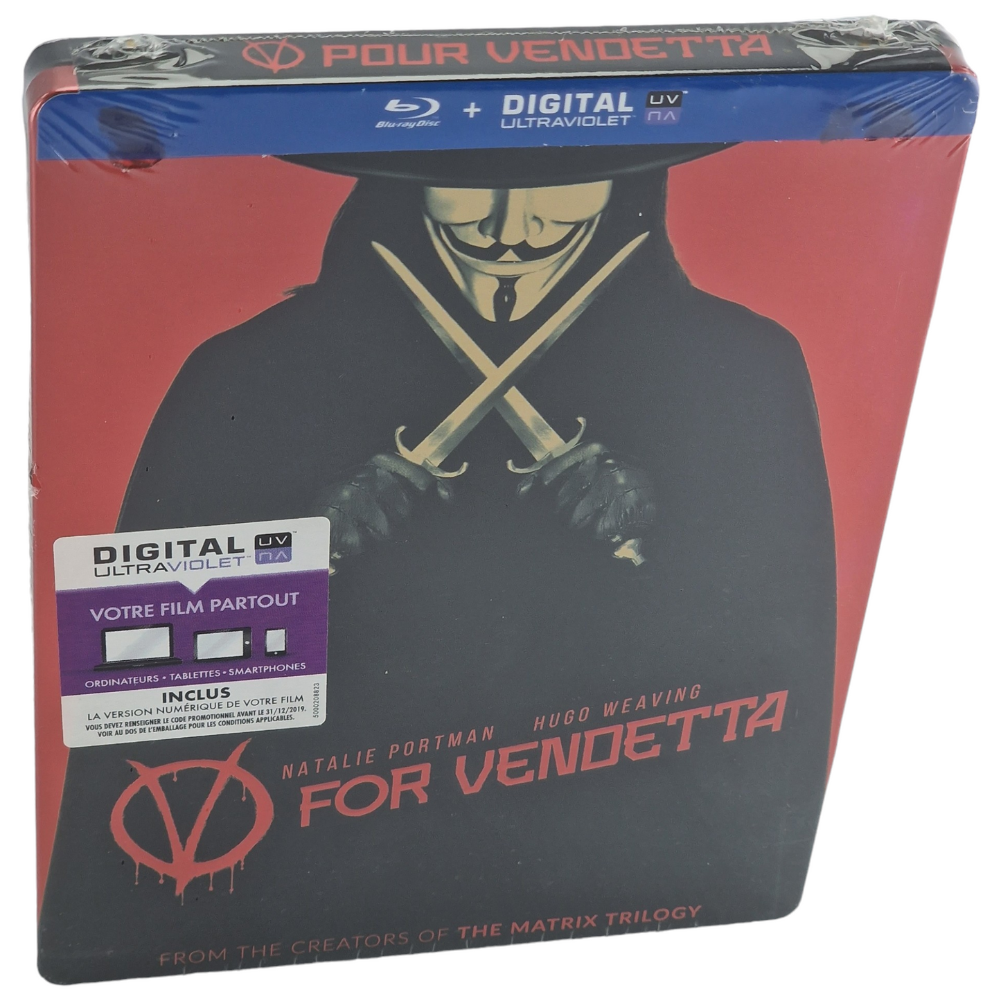 V for Vendetta   Blu-ray SteelBook  Débossé Natalie Portman  2016 Region B [-18]